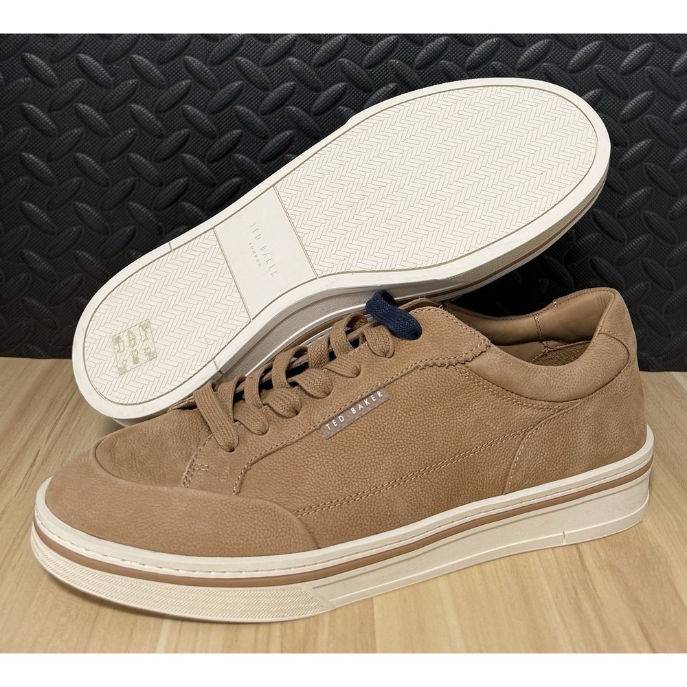 Ted Baker London Hampstead Nubuck Sneakers Shoes Light Brown Mens Size 12 NEW